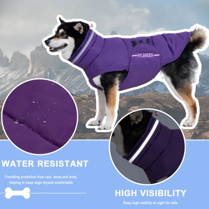 Dog Coat Apparels Costumes Jacket For Dogs Reflective High-necked Pet Quilted Puffer Warm Winter Large Dog clothes