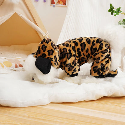 Cute Dog Cat Clothes Jumpsuit Soft Fleece Winter Dogs Play Costume With Hat Small Medium Pet Clothing Chihuahua Yorkshire