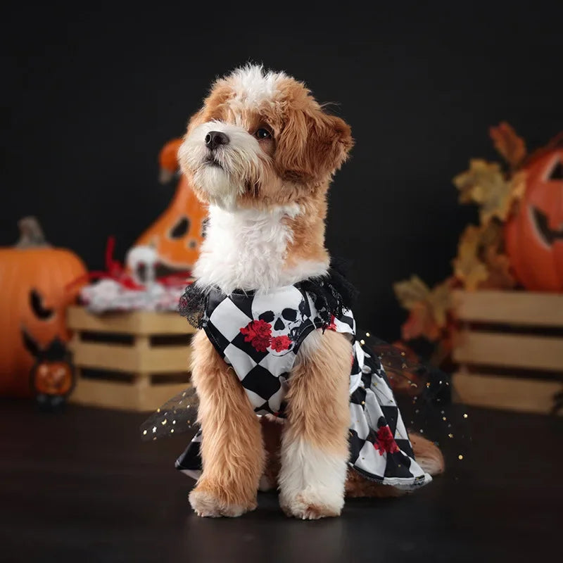 Newfashion Autumn Halloween Pet Dress Scary Costume For Dogs Party Outfit Cross Border Hot Salecat Pet Clothes