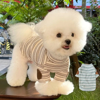 Casual Dog Clothes Autumn Teddy Vest Yorkshire Warm Bottoming Shirt Small to Medium Dog Pullover Dog Stuff