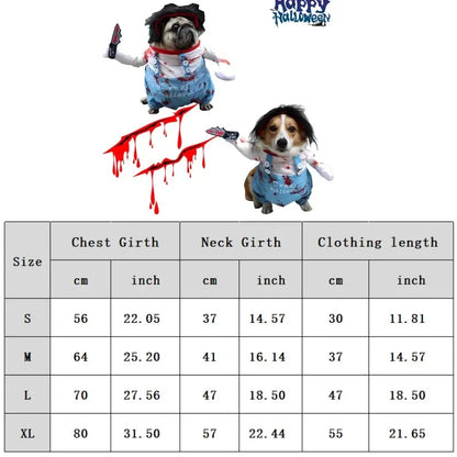 Funny Dog Clothes Sweatshirt Set Cosplay Big Suit Pet Clothes Party Costume Face Cloth Comical Outfits Halloween Dress Jumpsuit