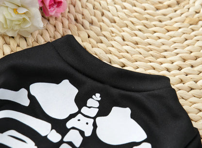 Halloween Skeleton Dog Costume Decorative Pet Clothes Pet Halloween Costume for Festival Puppy Kitten Holiday Party Dogs Cats