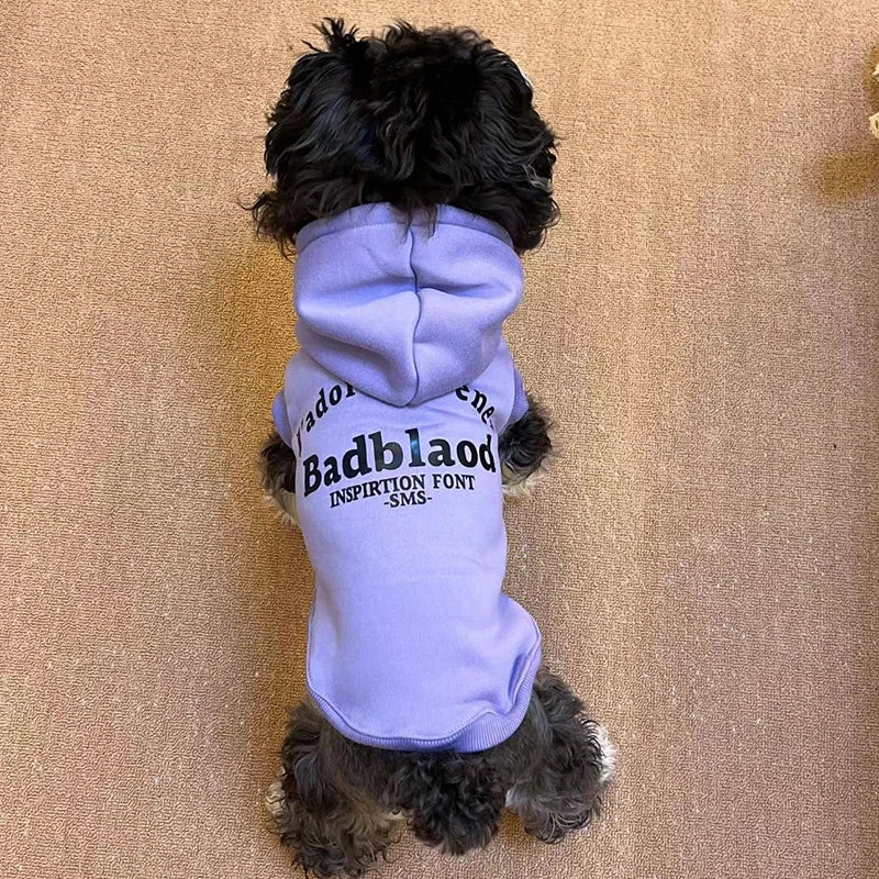 Dog Clothes Winter Dog Hooded Sweatshirt Warm French Bulldog Puppy Coat for Small Medium Dogs Pet Costume Chihuahua Pug