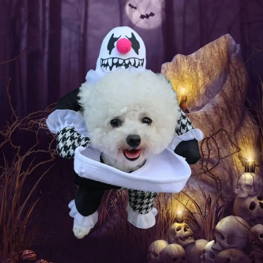 Creative Puppy Halloween Coat Polyester Pet Costume Halloween Pet Clothes Funny Dog Cosplay Dog Cosplay Costume