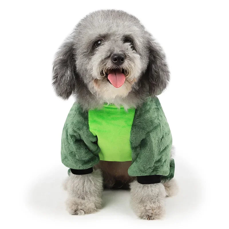 Cartoon Animal Dog Cat Costume Small Dogs Cat Winter Warm Pet Jumpsuit Pajama for Yorkies Poodle Overalls Puppy Mascotas Clothes