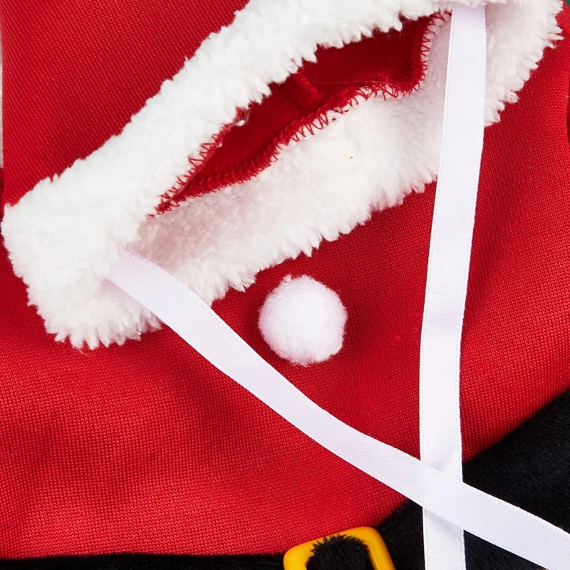 Christmas Pet Dog Cat Costumes Funny Santa Claus Costume For Dogs Cats Winter Warm Dog Clothes Chihuahua Pug Yorkshire Clothing