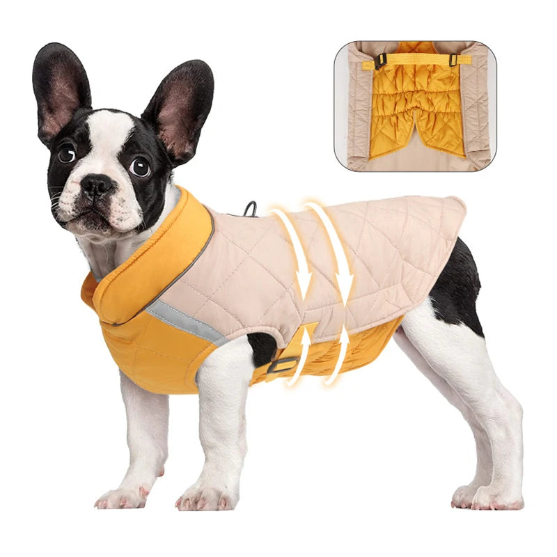 Winter Dog Clothes Waterproof Dog Vest Jacket For Small Large Dogs Warm Pet Dogs Coat Padded Clothes French Bulldog Outfits