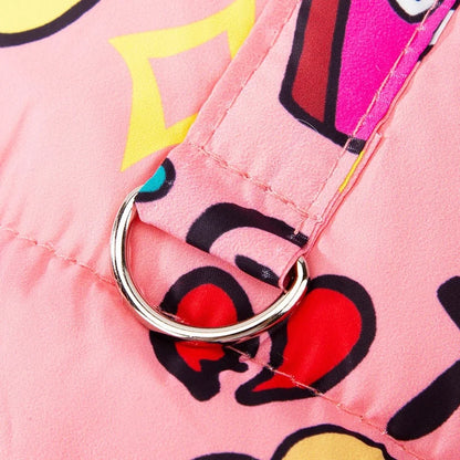 Fashion Print Dog Down Jacket Cute Soft Dog Clothes Winter Cat Jacket Coat Warm Puppy Costume Chihuahua French Bulldog Clothes