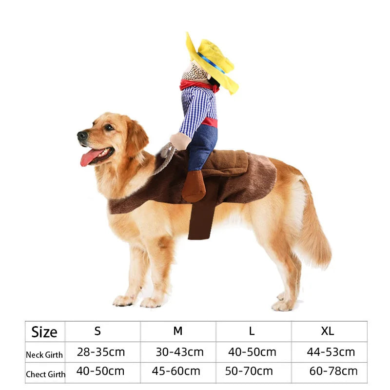 Christmas Pet Costume Dog Clothes for Large Dog Clothing Puppy Ropa Perro Funny Santa Claus Cowboy Clothing For Cats