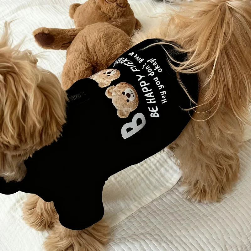 Dog Clothes 2025 Cute Bear Puppy Hoodies Autumn Winter Warm Coat Polo Shirts Cat Clothing Chihuhua Bichon Apparels Dog Pullover