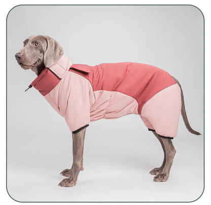 2025 New Winter style dog clothes outdoor large  four-legged clothes big windbreaker cold-proof warm fashion pet clothing