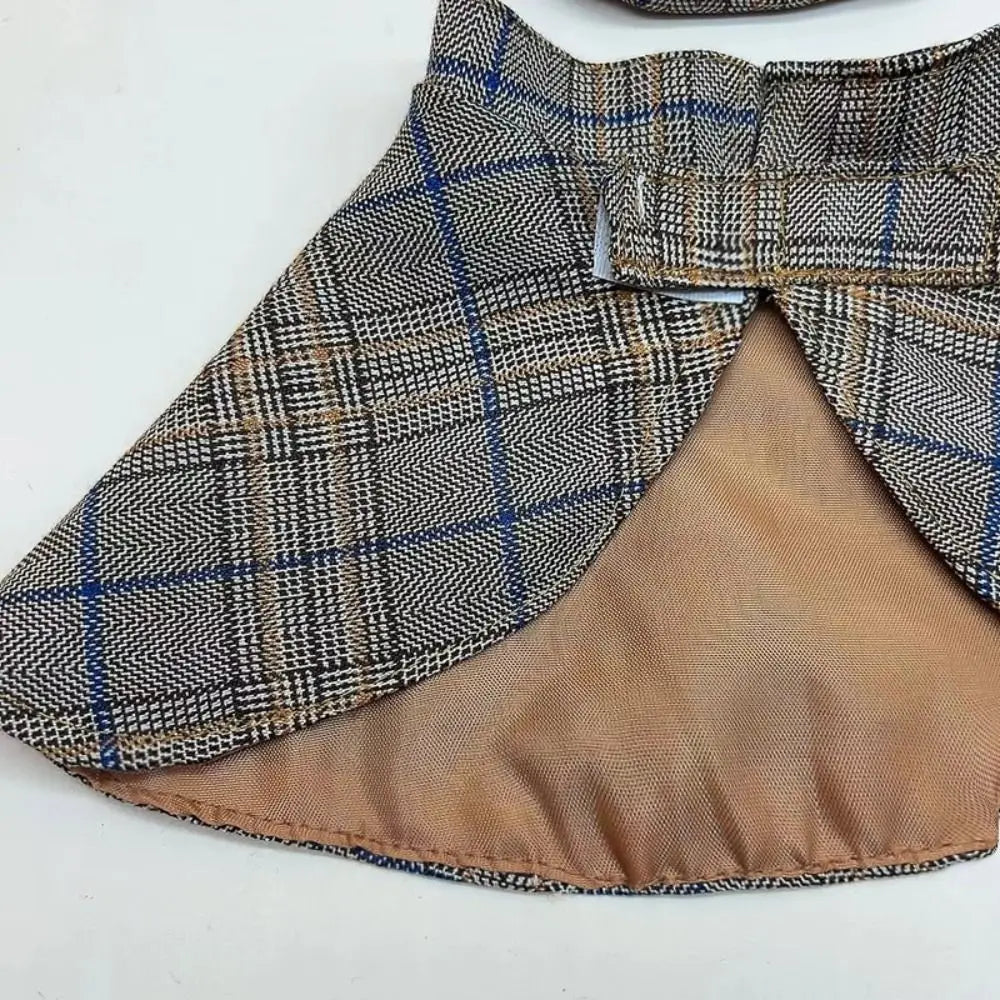 Funny Pet Detective Costume Set Sleeveless Handsome Pet Sherlock Holmes Cloak Charming Cool Dog Halloween Costume Small Animal