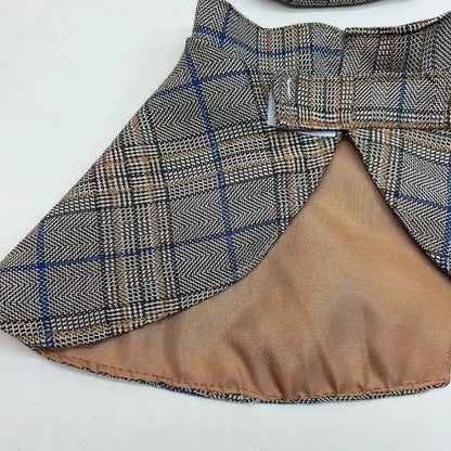 Funny Pet Detective Costume Set Sleeveless Handsome Pet Sherlock Holmes Cloak Charming Cool Dog Halloween Costume Small Animal