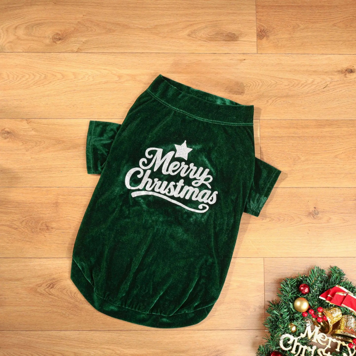 Pet Christmas Clothes Classic Merry Christmas Print Fall Winter Pet Clothing for Large Dogs Christmas Holiday Outfit Atmosphere