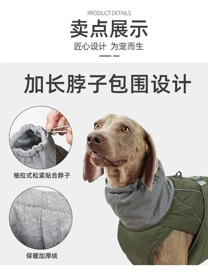 Dog Clothes Autumn and Winter Thickened Small Medium Large Dog Fadou Teddy Golden Retriever Pet Warm Cotton-padded Jacket
