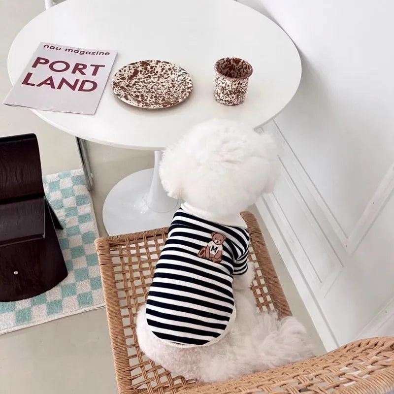 Dog Clothes 2025 Cute Bear Puppy Hoodies Autumn Winter Warm Coat Polo Shirts Cat Clothing Chihuhua Bichon Apparels Dog Pullover