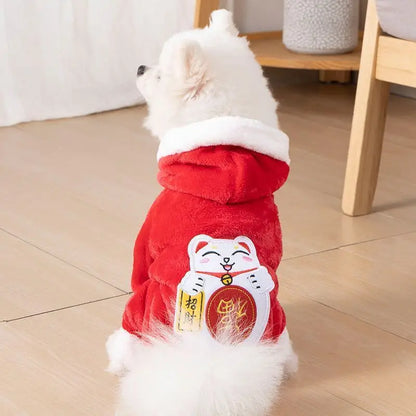 Cartoon Animal Dog Cat Costume Small Dogs Cat Winter Warm Pet Jumpsuit Pajama for Yorkies Poodle Overalls Puppy Mascotas Clothes