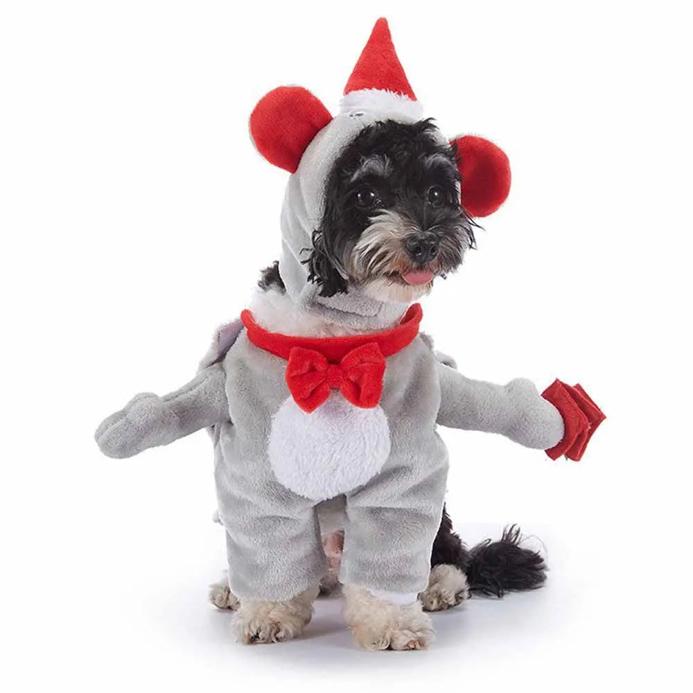 Horror Halloween Pet Costume Dog Cat Funny Party Cosplay Outfit Creative Pet Jumpsuit Suit Holiday Puppy Dress Up With Headgear