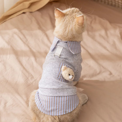 Dog Clothes 2025 Cute Bear Puppy Hoodies Autumn Winter Warm Coat Polo Shirts Cat Clothing Chihuhua Bichon Apparels Dog Pullover